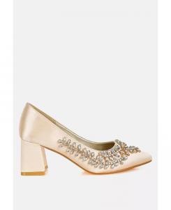 Туфли-лодочки Abatina Satin со стразами London Rag, коричневый/бежевый