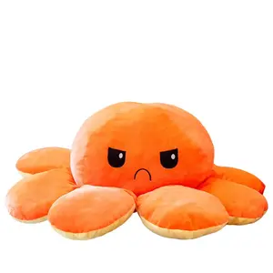 Очень большая двусторонняя плюшевая игрушка осьминог высотой 90см/130см/160см AZLCL, желтый