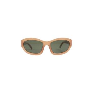 Солнцезащитные очки Dries Van Noten x Linda Farrow Rectangle Sunglasses, цвет Dark Camel/Silver/Green
