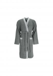 ESPRIT мужской халат "Двойная полоска", антарцитовый
