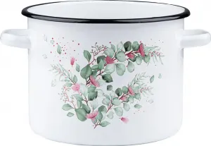 Эмалированная кастрюля 5 л из эвкалипта, универсальная кастрюля для супа, индукционная кастрюля для мяса 22 см EMALIA RYBNIK