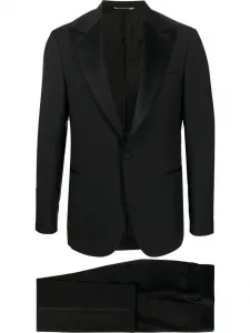 Костюм-двойка с однобортным пиджаком Canali, черный