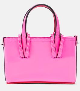 Сумка-тоут Cabata Nano из лакированной кожи Christian Louboutin, розовый