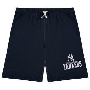 Мужские темно-синие шорты из френч терри New York Yankees Big & Tall