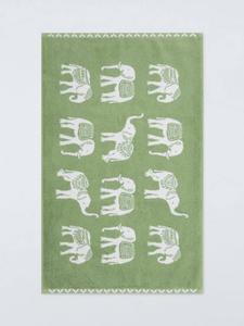 Коврик для ванной с принтом сафари со слонами John Lewis, Spring Green