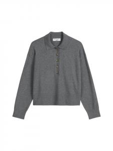 Marc O'Polo DENIM Свободная вязаная рубашка-поло цвета асфальта