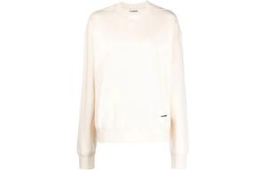 Свитшот JIL SANDER с прямым подолом и логотипом, бежевый
