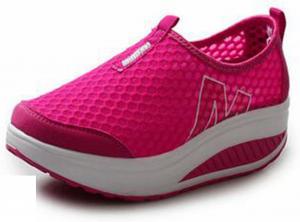 Женские кроссовки на платформе и танкетке ZBYY, дышащие, повседневные, легкие, без шнуровки, с комфортной сетчатой подошвой для спорта, 7.5 Pink