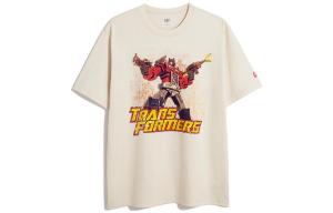 X TRANSFORMERS X Футболки Unisex Crew Neck Moderate Straight Fit GAP, экрю