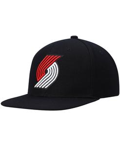 Мужская черная кепка Portland Trail Blazers Ground 2.0 Snapback Mitchell & Ness
