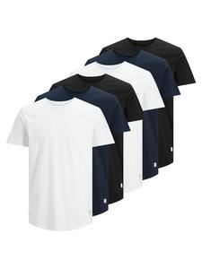 Футболка Jack & Jones T-Shirt 6er Pack, цвет Weiß/Marineblau/Schwarz