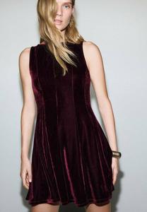 Платье Mango Day dress, Burgundy/Bordeaux