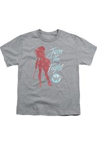 Футболка для детей с коротким рукавом "Чудо-женщина: Воины свободы" Gildan, Athletic Heather