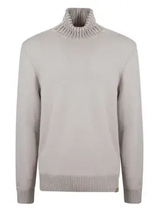 Свитер с воротником-стойкой Fay, бежевый