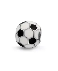 Браслет с подвеской в виде мамы футболиста из стерлингового серебра в европейском стиле Bling Jewelry, white