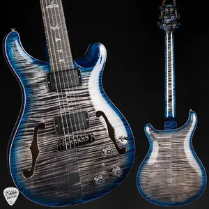 PRS Eddie's Guitars Wood Library Hollowbody II Пьезо/Окрашенная шея - Угольный синий градиент