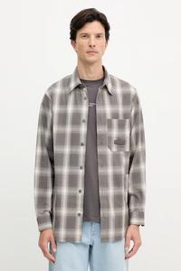 Хлопковая рубашка Armani Exchange, серый