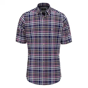 Рубашка с коротким рукавом Fynch Hatton Combi Slub Checks, синий