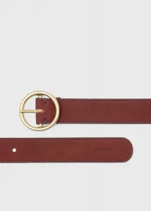 Ремень с кольцом из контрастной замши