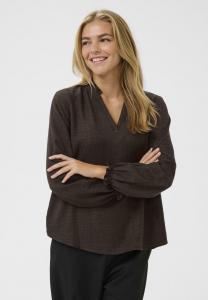 Блуза Bon'A Parte Blouse, Black Coffee Melange/Black