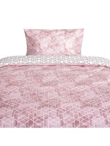 Постельное белье из перкаля на молнии для односпальных и двуспальных кроватей розового цвета COFI 1453, 155 x 220 см