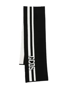Полосатый хлопковый шарф Gcds, черный