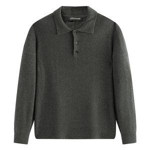 PEACEBIRD MEN Свитер мужской Sage Blue 1 Lapel Moderate Others