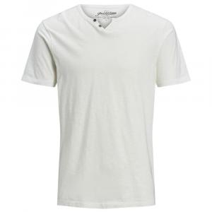 Футболка с коротким рукавом Jack & Jones Split Neck Slim Fit, белый