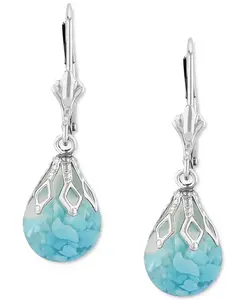 Серьги-Подвески с бирюзовыми хлопьями из стерлингового серебра Macy'S, turquoise