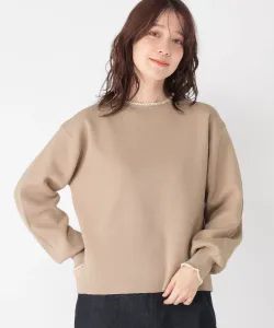 Пуловер с оборками из кружева 12-го калибра Studio Clip, цвет Greige 12