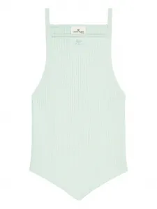 Топ в рубчик Courrèges, зеленый