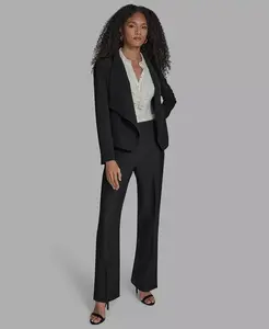 Женская куртка с открытым передом и утепленными плечами BCBG, черный