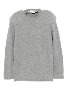 Свитер с подплечниками Comme Des Garcons, серый