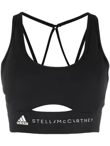Топ-бралетт с логотипом Adidas by Stella McCartney, черный