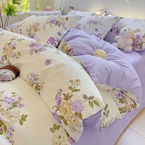 LUOLAI HOME Комплект постельного белья 4 предмета, простыня, размер 200x230 см