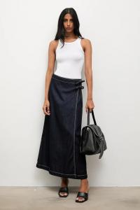 Джинсовая юбка Answear.LAB, темно-синий