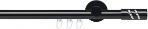 Карниз Liedeco "Набор внутренних направляющих 20 мм Piano Boston", 1 направляющая, фиксированного размера, карниз в сборе 120 см, Ø 20 мм, черный