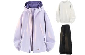 Повседневная спортивная одежда Unisex WARRIOR, фиолетовый+белый+черный