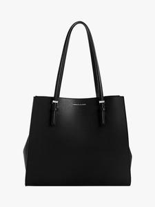 Сумка-тоут Sansa из искусственной кожи CHARLES & KEITH, Black