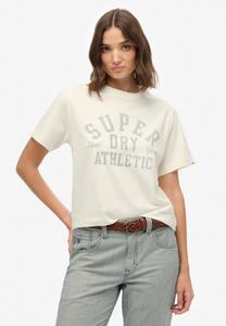 Футболка Superdry & Co ATHLETIC ESSENTIALS LOOSE, Desert Bone Off White/Off-White