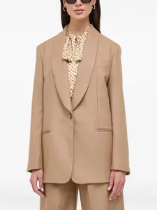 Однобортный пиджак с шалевым воротником BOSS, нейтральный