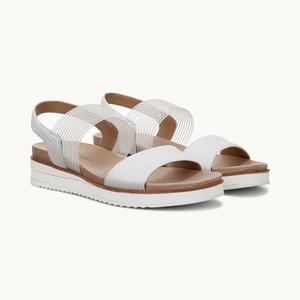 Сандалии LifeStride Zing женские, белые, из искусственной кожи, слипоны, с ремешком на пятке, GAL2106 Lifestride, белый