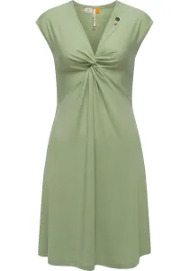 Платье из джерси в стиле рэгвир "Comfrey Solid", стильное летнее платье с глубоким V-образным вырезом Ragwear, зеленый