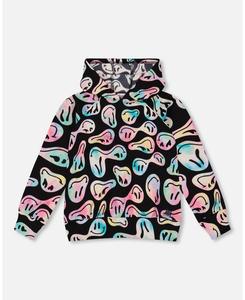 Детская флисовая толстовка с капюшоном и смайликом Deux par Deux, Smiley face girl