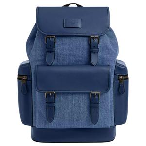 COACH Сумка рюкзак джинсовая большая мужская темно-синяя