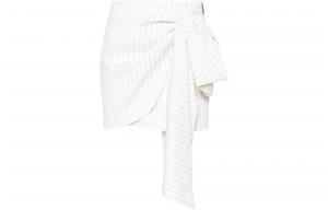 Юбка-мини в полоску с бантом MSGM, белый