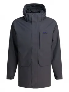 Пуховик с нашивкой-логотипом Patagonia, серый