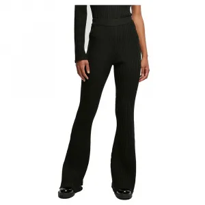 Леггинсы Urban Classics Flared Rib Knit, черный