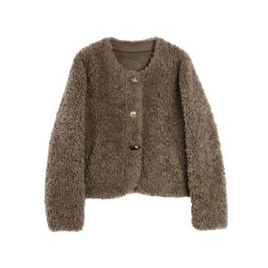 ELLE Толстовка Furs Women's Coffee с круглым вырезом