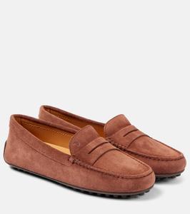 Замшевые туфли для вождения City Gommino Tod's, Marrone Scuro